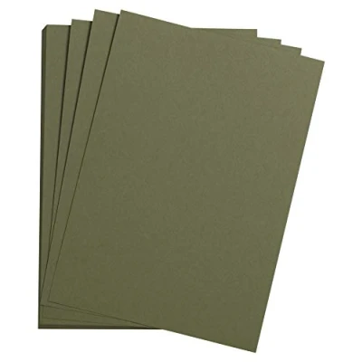 Image of Clairefontaine Ref 90786C Etival Coloured Grained Drawing Paper (Pack of 25 Sheets) A3 (42 x 29.7cm) 160gsm Cellulose Art Sea Green Acid Free, pH Neutral
