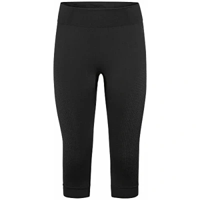 Image of odlo Women Functional underwear 3/4 pants PERFORMANCE WARM ECO, black new graphite grey, L