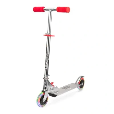 Image of Xootz Kids Light Up Folding Scooter with Adjustable Handle Bars and LED Wheels
