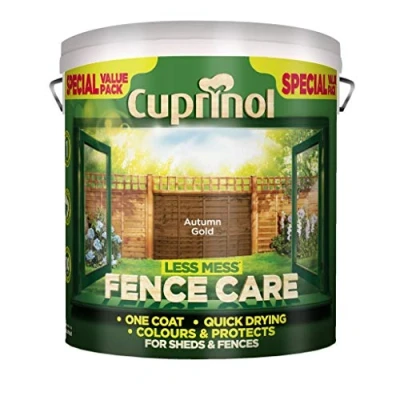 Image of Cuprinol Less Mess Fence Care 6L Autumn Gold (495165)