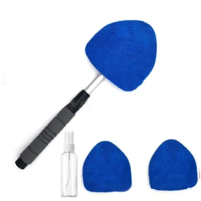 Image of NIHUIFA Windshield Tool Car Window with Extendable Long Reach Handle and Washable Reusable Microfiber Cloth