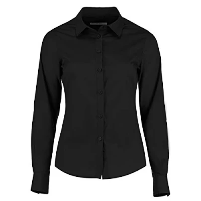 Image of Kustom Kit Women&#039;s Poplin Shirt, Black (Black Kk Blk ), 22