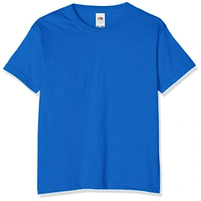 Image of Fruit of the Loom Boy&#039;s T Shirt, Royal Blue, 14 15 Years