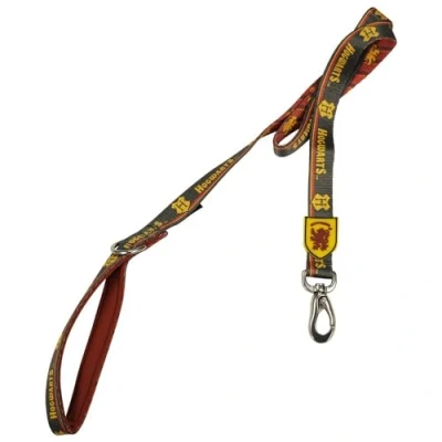 Image of Harry Potter Premium Leash for Dogs Yellow and Red Size M Carabiner Collar Included Made of Polyester Gryffindor Design Original Product Designed in Spain