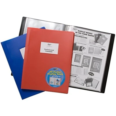 Image of Tiger A4 flexicover 40 pocket display book presentation folder flexible cover