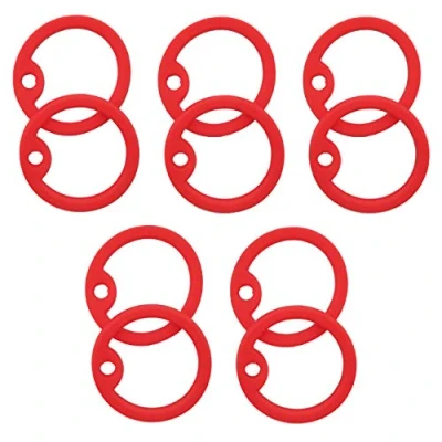 Image of Tactical Rubber Dog Tag Silencers U.S. Military Army Navy Airsoft GI ID Durable (10 Silencers) (Red)