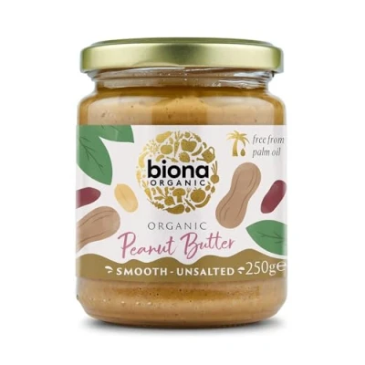 Image of Biona Organic Peanut Butter Smooth 250g (Pack of 6)