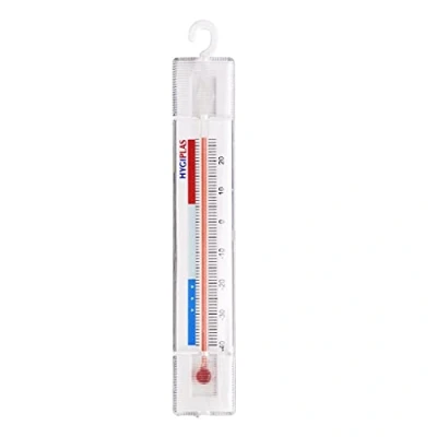 Image of Hygiplas Hanging Vertical Fridge or Freezer Thermometer, Range: 40 to +20C, Easy Read Colour Coded Zones, Length: 141mm / 5 1/2 inch, Commercial Restaurant Home Kitchen Use J211