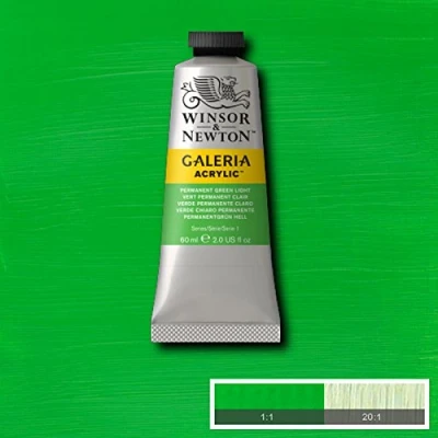 Image of Winsor &amp; Newton Galeria Acrylic Paint Medium Tube 60ml AVAILABLE (Permanent Green Light)