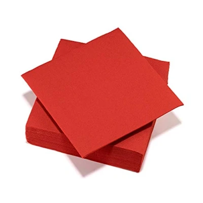 Image of FSC® Airlaid Napkins 40 x cm Pack of 25 Red
