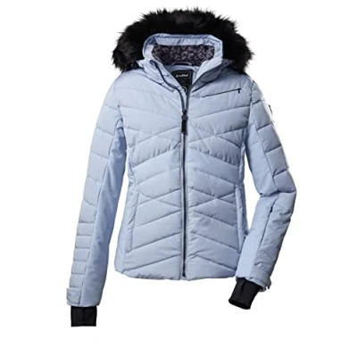 Image of Killtec Women&#039;s Ksw 210 Wmn Ski Qltd Down Look Jacket with Removable Hood and Snow Guard