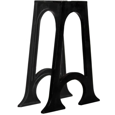 Image of vidaXL Dining Table Legs 2 pcs with Arched Base A Frame Cast Iron