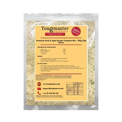 Image of Premium Pork &amp; Apple Burger Complete Mix 500g (5kg Batch)