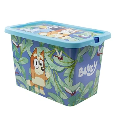 Image of Stor Bluey Storage Box Container with Click Lock Lid, For Kids, Bedroom, Playroom, Toys, BPA Free, 13 Litre (7 Litre)