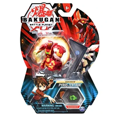 Image of Bakugan, Pyrus Zentaur, 2&quot; Tall Collectible Transforming Creature, for Ages 6 &amp; Up