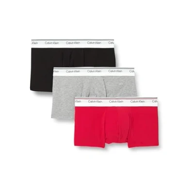 Image of Calvin Klein Low Rise Trunk 3PK Men&#039;s, GREY (EMPOWER/GREY HEATHER/BLACK), L