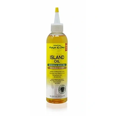 Image of Jamaican Mango &amp; Lime Island Oil 237ml (Pack of 1) Lubricates scalps, Nourishes roots and strengthens locks. Helps soothe dry scalp. Sulphate Paraben Free.