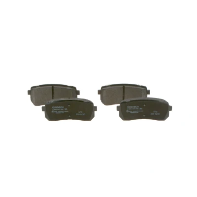Image of 58302C5A00 Brake pad set BOSCH 0 986 494 828 Low Metallic with acoustic wear warning anti squeak plate KIA: SORENTO 3