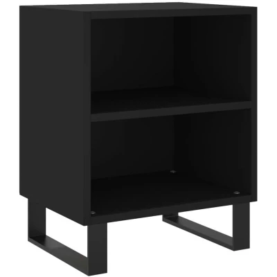 Image of vidaXL Bedside Cabinet Black 40x30x50 cm Engineered Wood