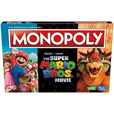 Image of Monopoly The Super Mario Bros. Movie Edition Kids Board Game Family Games for Fans Includes Bowser Token Ages 8+ 2 6 Players