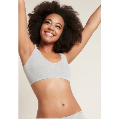 Image of Boody Women&#039;s Shaper Bra Organic Bamboo Underwear Seamless Light Grey Marl X Small 1 Pack