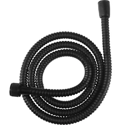 Image of Cornat Noir TECB3375 150 cm Length Stainless Steel Matt Black Extremely Durable 1/2 Inch Connection Hose for Shower and Bath
