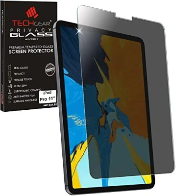 Image of TECHGEAR Anti Spy Screen Protector iPad Air 4, Pro 11&quot; PRIVACY Edition Tempered Glass Compatible with 4/5 10.9&quot;, 11 2022 2021 2020 2018, 4th 3rd 2nd 1st Gen