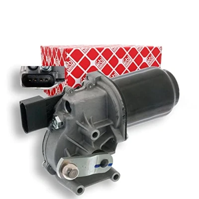 Image of 5JB955113 Wiper Motor FEBI BILSTEIN 48665 12V Front for left hand drive vehicles SKODA: Fabia III Hatchback, Rapid Spaceback, Estate