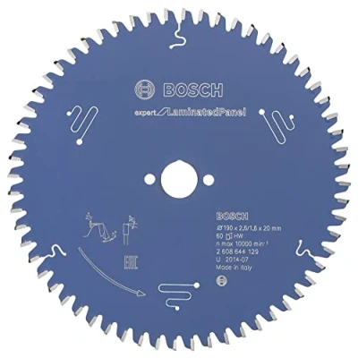 Image of Bosch 2608644129 EXCBH 60 Tooth Top Precision Circular Saw Blade, 0 V, Blue