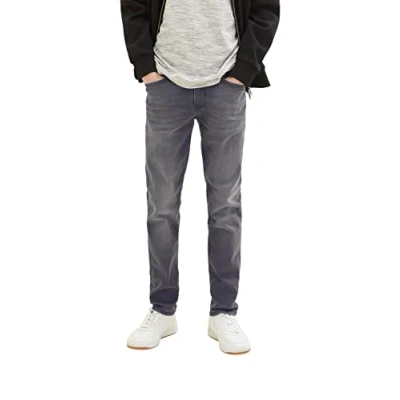 Image of TOM TAILOR Denim Men&#039;s 1035511 Tapered Slim fit Jeans, 10228 Overdyed Grey Denim, 32 W/30 L