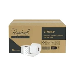 Image of Raphael 2 Ply Versatwin Micro Jumbo Pulp Toilet Roll 100m (Pack of 24)