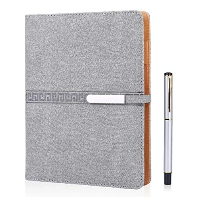 Image of FOBOZONE Notebook Leather, A5 Refillable Loose Leaf Business Diaries/200 Thick Pages,Classic Lined with Pocket and Pen Holder,Best Gift.