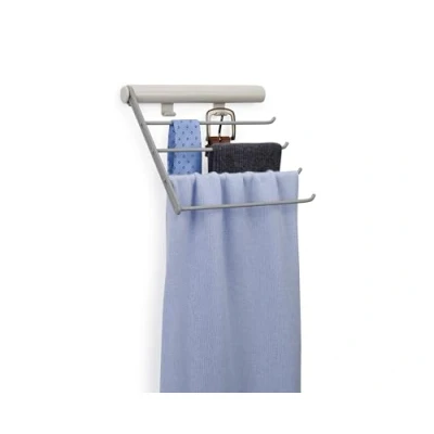 Image of Joseph Orderly Belt, Tie &amp; Scarf Hanging Rail, Wardrobe Accessory Organiser, 4 Rails Rack Storage, 2 Belt Hooks