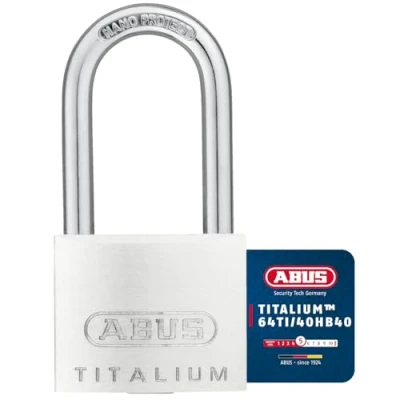 Image of ABUS 64Ti/40HB40 40 x 40mm Titalium Padlock with Long Shackle Keyed KA6411
