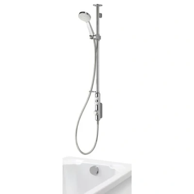 Image of Aqualisa Isystem Digital Shower Diverter Exposed Adjustable Bath Filler Gravity Pump ISD.A2.EV.DVBTX.14