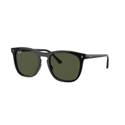 Image of Ray Ban Unisex Sunglasses, Size: 53, Black/green