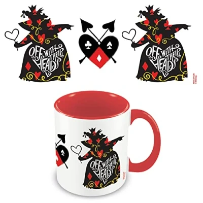 Image of Pyramid International MGC27328 Disney Queen of Hearts Ceramic Mug in Presentation Gift Box, Off with Their Heads Design, 11oz Capacity, [Po] Red