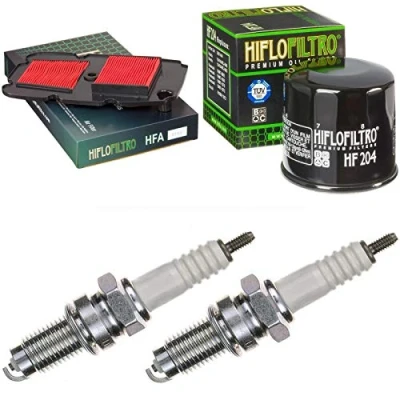 Image of Air Filter Oil Spark Plugs for XL 700 V Transalp Year 2008 2011 Service Kit Maintenance