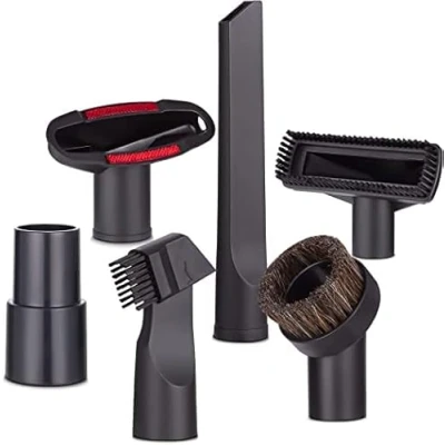 Image of DRELD Vacuum Cleaner Brush Attachment, 6Pcs Nozzle Set with Diameter 32mm to 35mm Adapter, Dust Brush, Crevice Nozzle, Compatible Siemens Hoover Bosch Cleaners