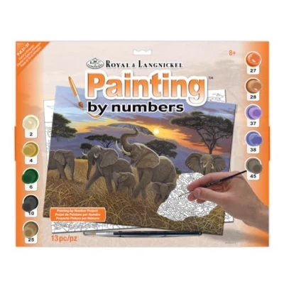 Image of Royal &amp; Langnickel PJL21 Sunset on Kilimanjaro Painting by Numbers Kit