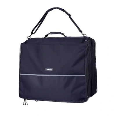 Image of LeMieux Saddle Pad Carry Bag Store, Protect and Your Pads Internal Hanging Strap Mesh Air Vents Adjustable Shoulder Black