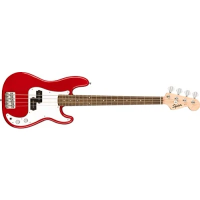 Image of Squier by Fender Electric Mini Precision Bass Guitar, Dakota Red, Comes with Free Virtual Lessons