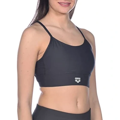 Image of ARENA Women&#039;s Standard Gym Cross Strap Sports Bra Top, Black Black, L
