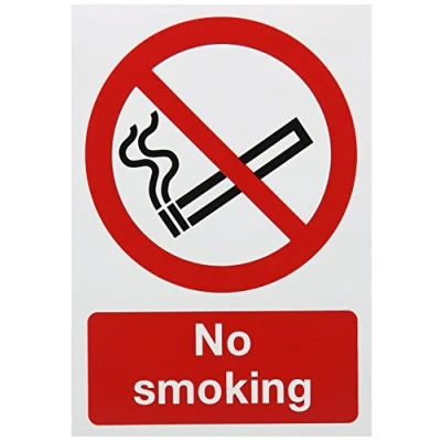 Image of SIGNSLAB ML02051S Safety Sign &quot;No Smoking&quot;, A5, Self Adhesive