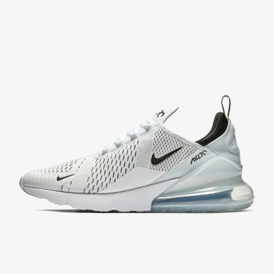 Image of Nike Sportswear AIR MAX 270 Trainers, Men&#039;s, Size: 9, White/black Synthetics/textile