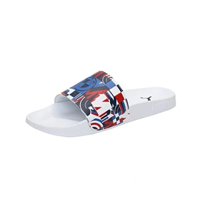 Image of PUMA Unisex BMW MMS Leadcat 2.0 Slide Sandal, Strong Blue P White, 4 UK