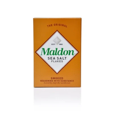 Image of Maldon Smoked Sea Salt, Flaky Crystals, 4.4 Ounce Boxes (Pack of 4) by