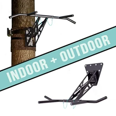 Image of PULLUP &amp; Dip Pull Up Bar Powder Coated Steel Version INDOOR + OUTDOOR (wall and tree/post mount)