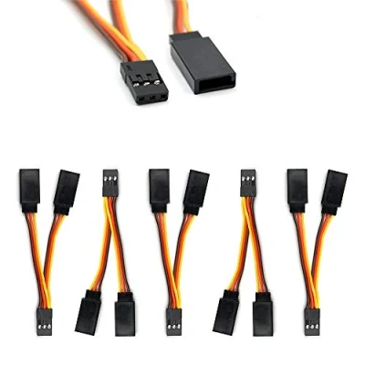 Image of 5 Pcs JR/Spektrum/Hitec/Futaba Style Servo Y Harness Leads Splitter Cable For RC Models Airplane 7cm