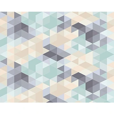 Image of OhPopsi WALS0279 Pastel Triangles Wall Mural